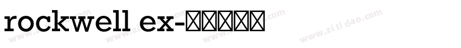 rockwell ex字体转换